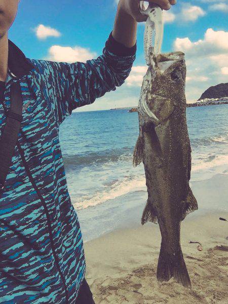 古浦海水浴場サーフにて