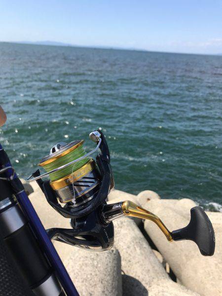 台風後のショアジギ