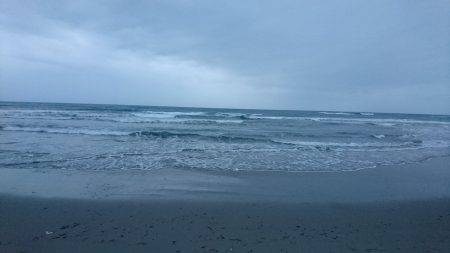 嵐の中でも釣り