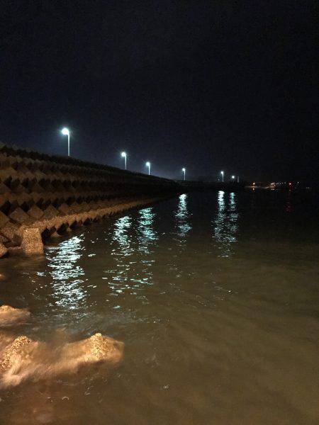 仕事帰りにエギング