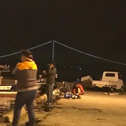 雨か降る前にエギング、アジング