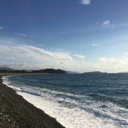 大里松原海岸  スマガツオ2匹 弓角