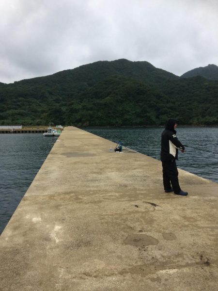 宮ノ浦でエギング