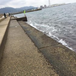 小雨の中粘って…