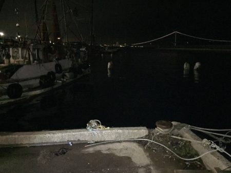 雨か降る前にエギング、アジング