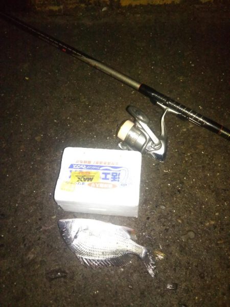 台風前の釣行だが…