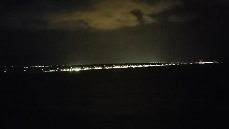 夜中は釣れず…