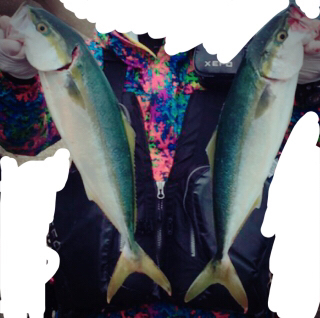 少し沖でハマチ連発！