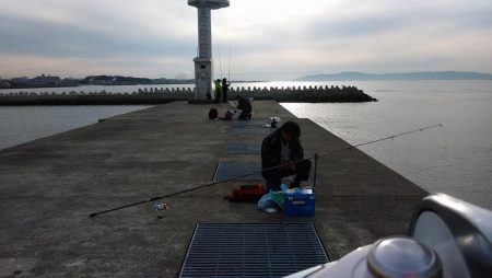 爆釣期待し東二見白灯台波止へ