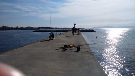 東二見白灯台波止へ落ちギス釣査