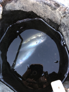 爆風の塩屋漁港