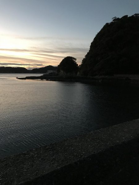 北西爆風のなかでエギング