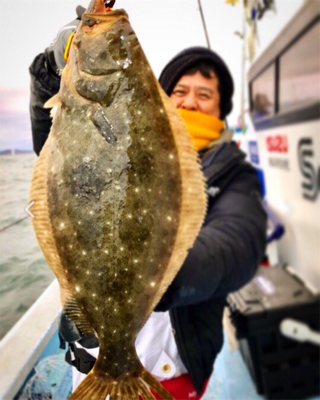 釣り納めは大原でヒラメ