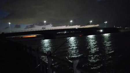 爆風の中釣り納めに