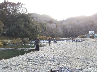初の北田原ます釣り場