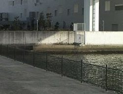 旧パナソニック跡裏のベランダにて