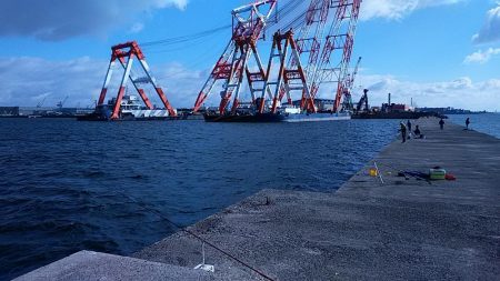 播磨新島赤灯台波止へキス釣査