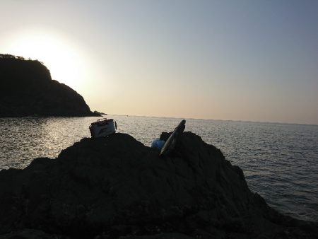 方座浦でグレ釣り