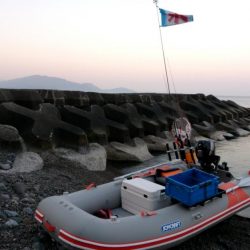 今年初ゴムボート