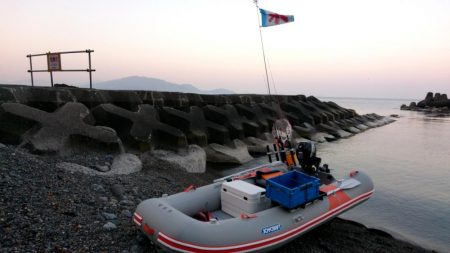 今年初ゴムボート