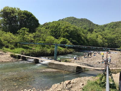 北田原でマス釣り