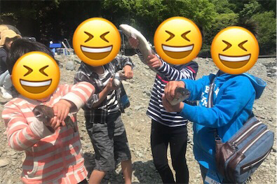 子供達とトラウト