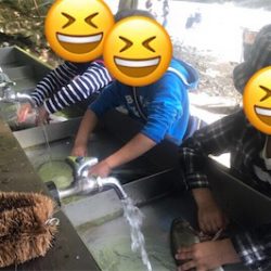 子供達とトラウト