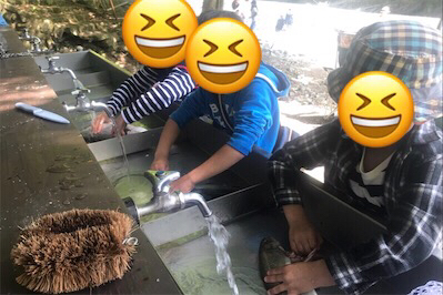 子供達とトラウト