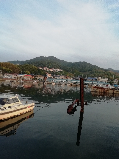 福良漁港にて(旅行のついでに)