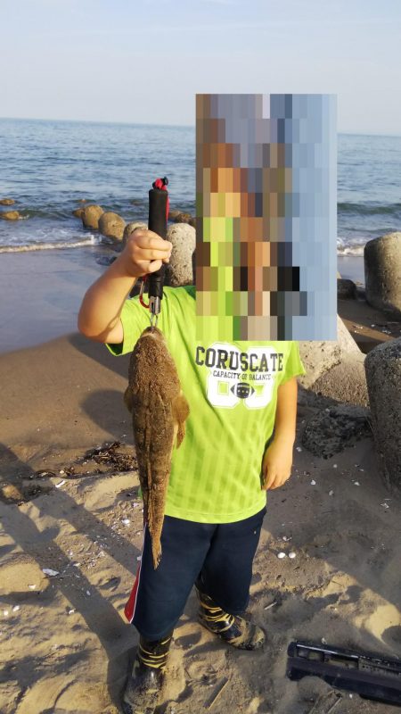 息子のマゴチ初ヒット