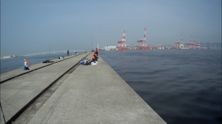 ポーアイ沖堤、激混激渋