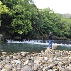 北田原マス釣り場にて