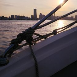 沖堤防で撃沈…