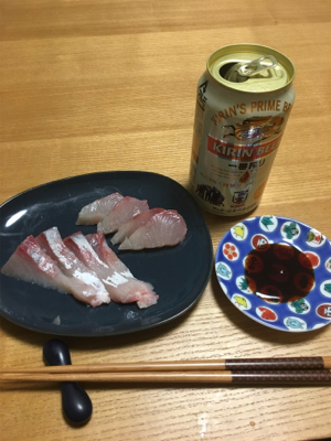 初めて釣れました
