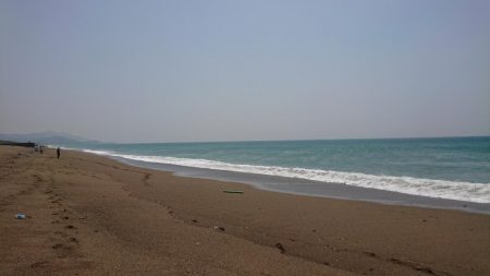 梅雨の晴れ間にキス釣りへ
