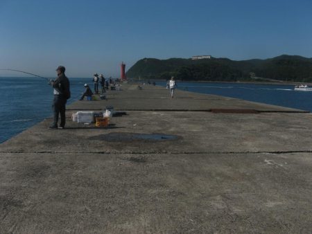 納竿直前にカワハギゲット!