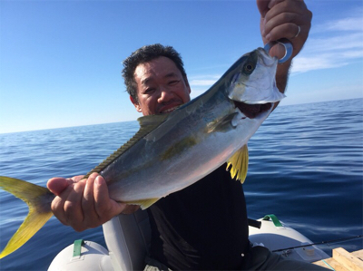 友人とマイボートでタイラバ