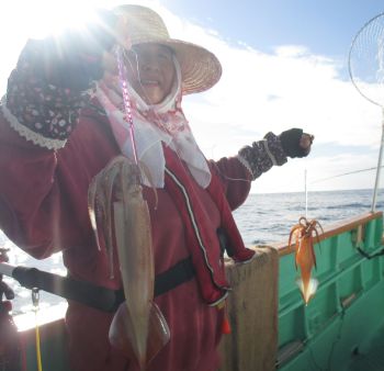 スルメイカ釣り