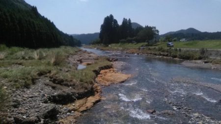上桂川山国地区潜没橋での友釣り