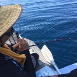 友人とマイボートでタイラバ