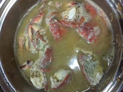 深夜のカニ釣り