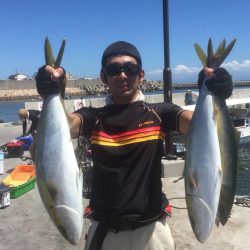 台風後の明石ジギングで青物