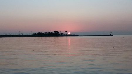 志筑川でキス釣り