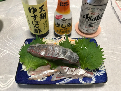 須磨沖  太刀魚  アジ