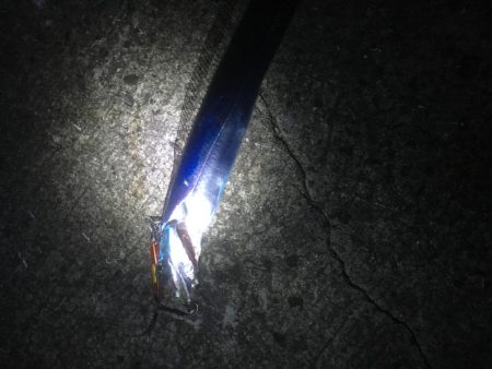 夕方小松島南防で太刀魚