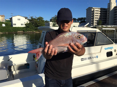 プライベートボートで仙台湾満喫
