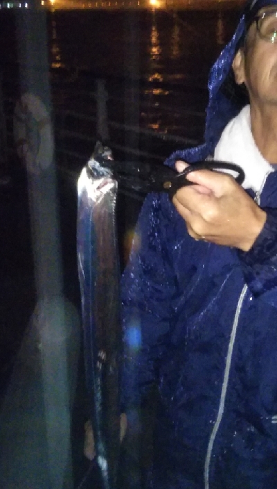 雨の中、台風前に