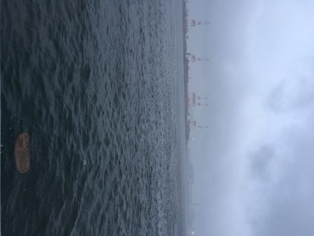 台風前に　あたりは夜中中