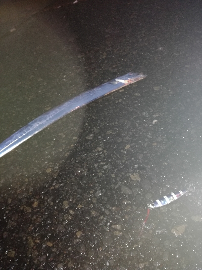 雨の中のタチウオ釣り