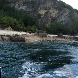 大島17番タキでフカセ釣り